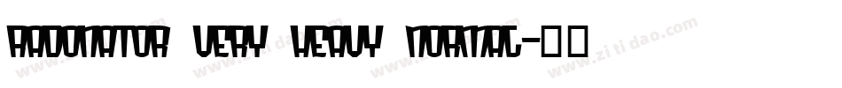Radonator Very Heavy Normal字体转换